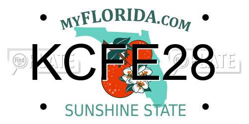 KCFE28 Florida License Plate