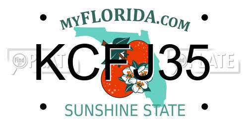 KCFJ35 Florida License Plate