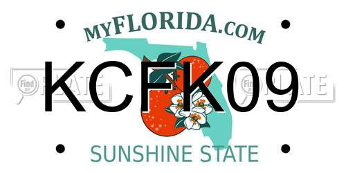 KCFK09 Florida License Plate