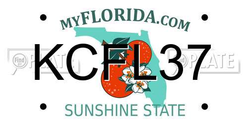 KCFL37 Florida License Plate