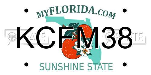 KCFM38 Florida License Plate