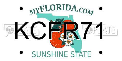 KCFR71 Florida License Plate