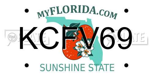 KCFV69 Florida License Plate