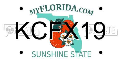 KCFX19 Florida License Plate