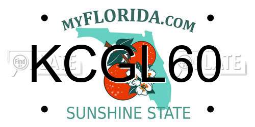 KCGL60 Florida License Plate