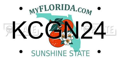 KCGN24 Florida License Plate