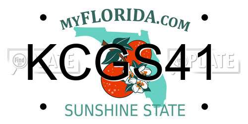 KCGS41 Florida License Plate