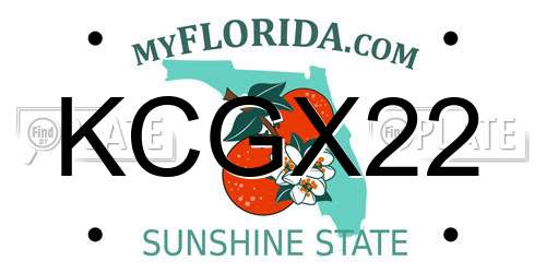 KCGX22 Florida License Plate
