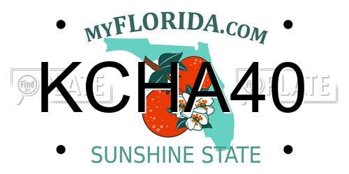 KCHA40 Florida License Plate