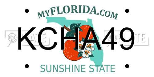 KCHA49 Florida License Plate
