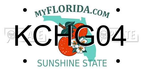 KCHG04 Florida License Plate