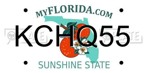 KCHQ55 Florida License Plate