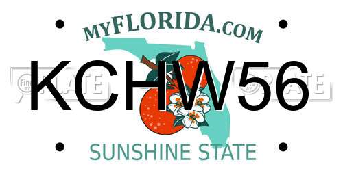 KCHW56 Florida License Plate