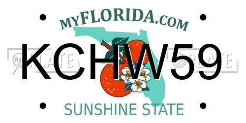 KCHW59 Florida License Plate