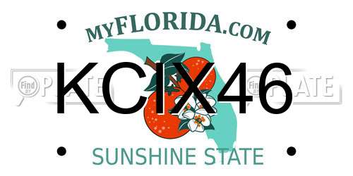 KCIX46 Florida License Plate