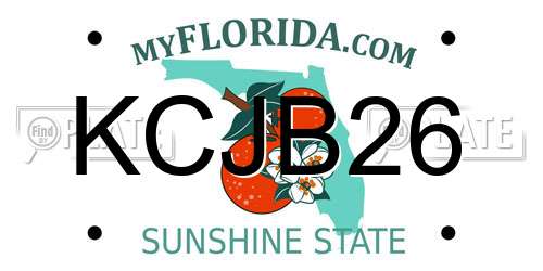KCJB26 Florida License Plate