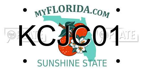 KCJC01 Florida License Plate