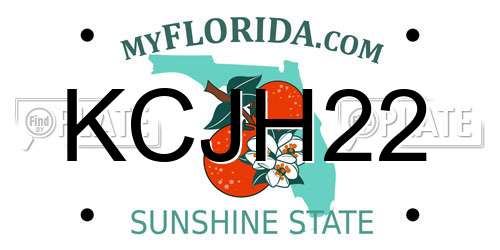 KCJH22 Florida License Plate