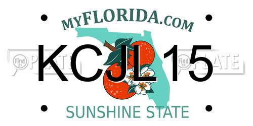 KCJL15 Florida License Plate