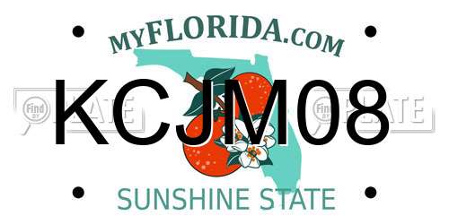 KCJM08 Florida License Plate