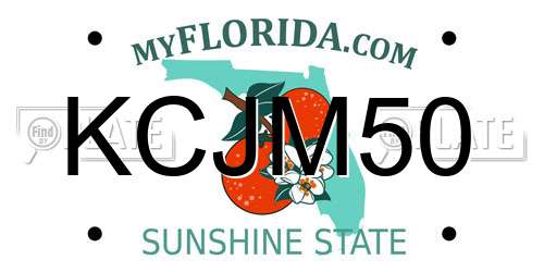 KCJM50 Florida License Plate
