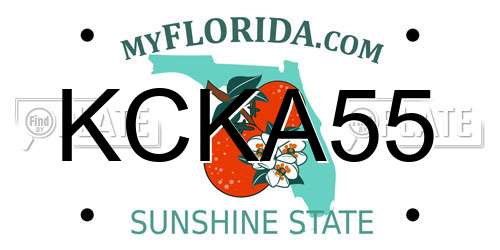 KCKA55 Florida License Plate