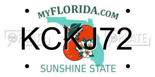 KCKJ72 Florida License Plate
