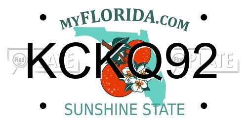 KCKQ92 Florida License Plate