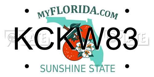 KCKW83 Florida License Plate