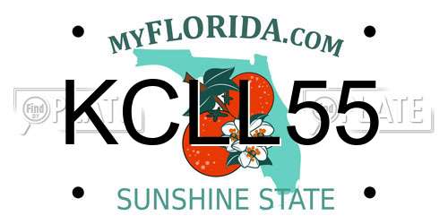 KCLL55 Florida License Plate