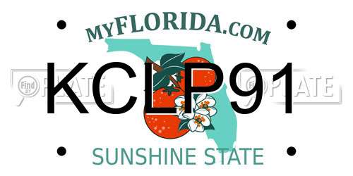 KCLP91 Florida License Plate