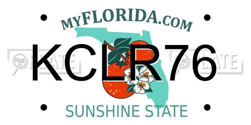 KCLR76 Florida License Plate