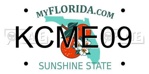 KCME09 Florida License Plate