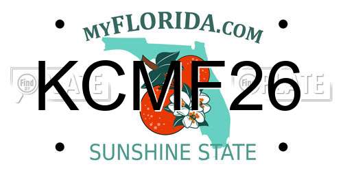 KCMF26 Florida License Plate