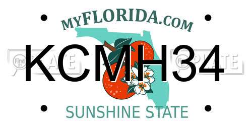 KCMH34 Florida License Plate