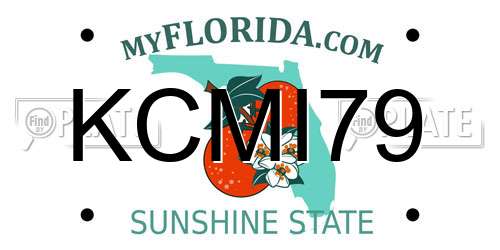 KCMI79 Florida License Plate