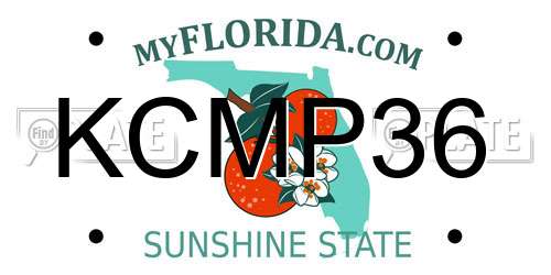 KCMP36 Florida License Plate