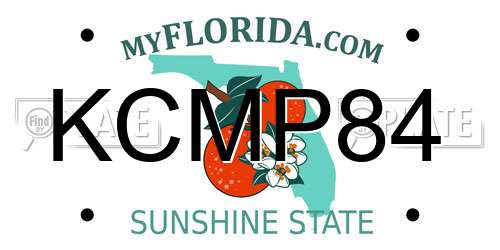 KCMP84 Florida License Plate