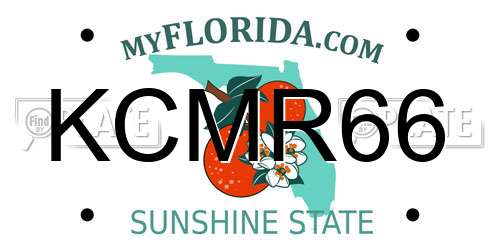 KCMR66 Florida License Plate