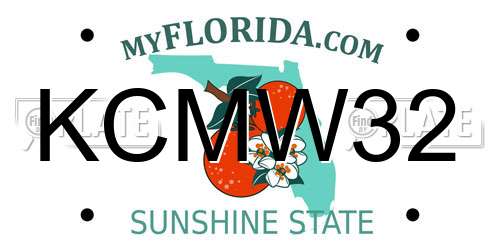 KCMW32 Florida License Plate