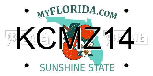 KCMZ14 Florida License Plate