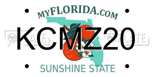 KCMZ20 Florida License Plate