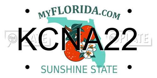 KCNA22 Florida License Plate