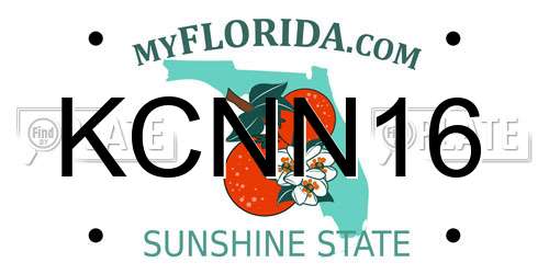 KCNN16 Florida License Plate