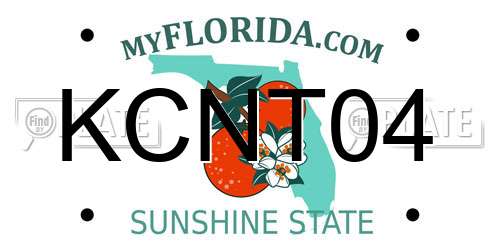 KCNT04 Florida License Plate