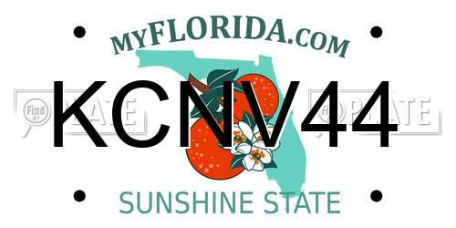 KCNV44 Florida License Plate