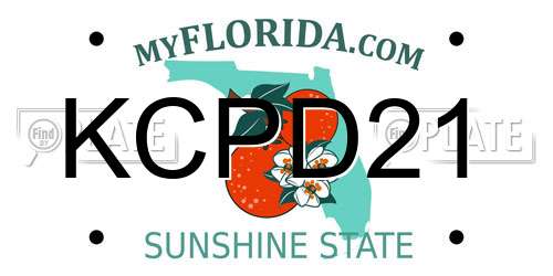 KCPD21 Florida License Plate