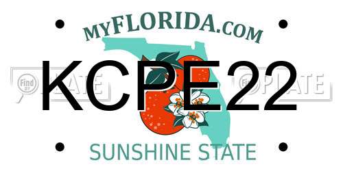 KCPE22 Florida License Plate