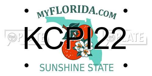 KCPI22 Florida License Plate