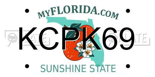 KCPK69 Florida License Plate